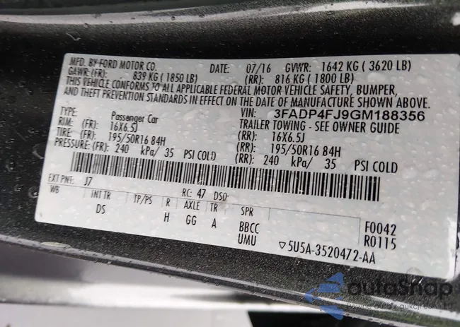 3FADP4FJ9GM188356: 44490793