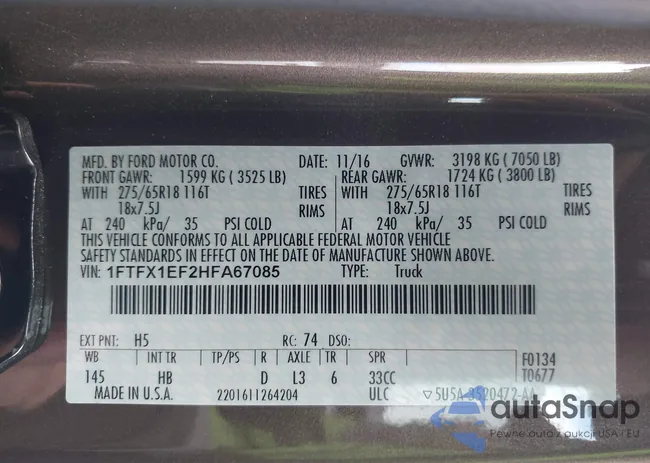 1FTFX1EF2HFA67085: 44490794