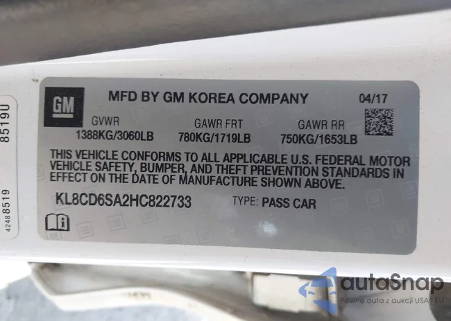 KL8CD6SA2HC822733: 44490801