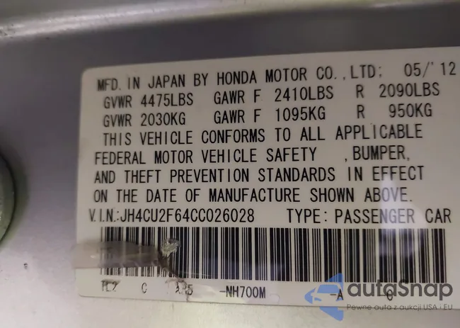 JH4CU2F64CC026028: 44490845