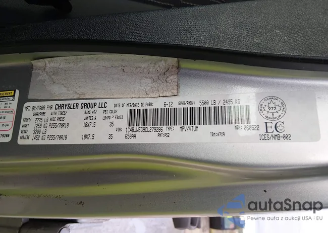 1C4BJWEG9CL279286: 44490875