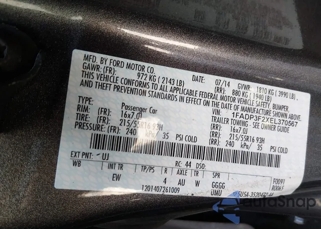 1FADP3F2XEL370567: 44490915