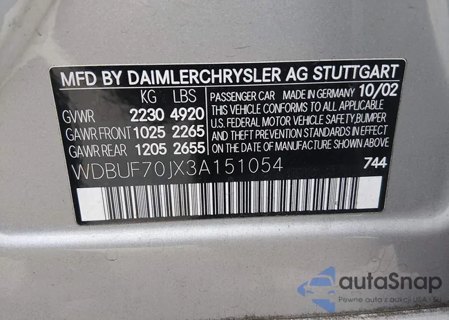 WDBUF70JX3A151054: 44491097