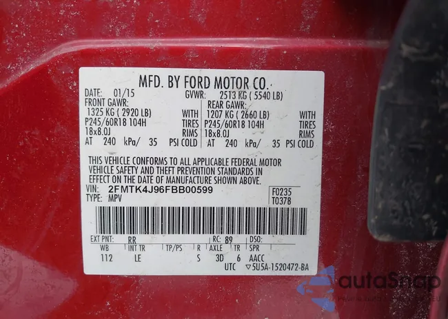 2FMTK4J96FBB00599: 44491198