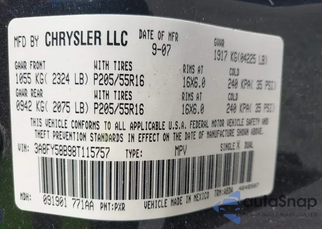 3A8FY58B98T115757: 44490329