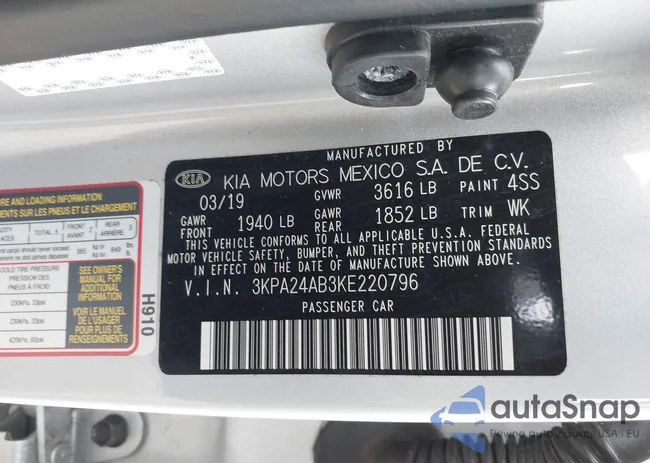 3KPA24AB3KE220796: 44490384