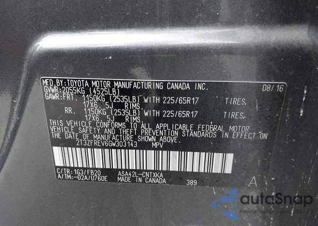 2T3ZFREV6GW303143: 44491853