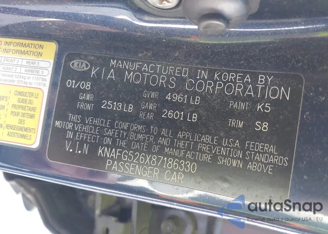 KNAFG526X87186330: 44491975