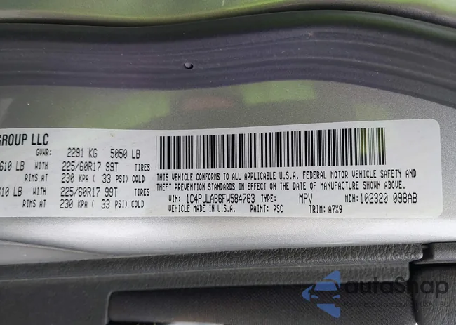 1C4PJLAB6FW584763: 44492056