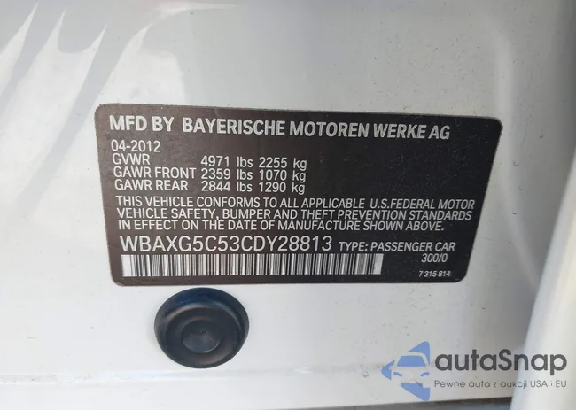 WBAXG5C53CDY28813: 44492082