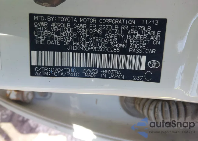 JTDKN3DP9E3050288: 44492093