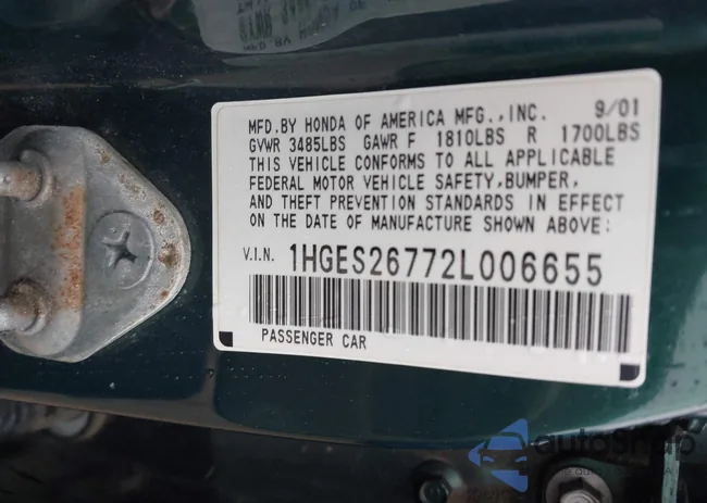 1HGES26772L006655: 44492171