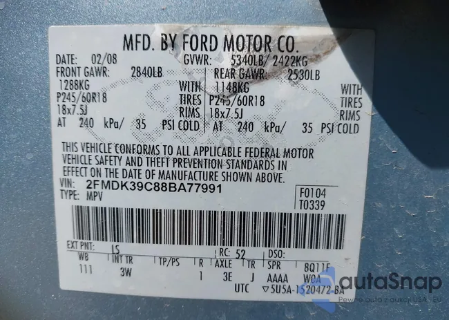 2FMDK39C88BA77991: 44491460