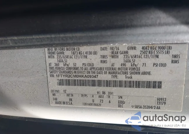 1FTYR2CM0HKA09347: 44491599