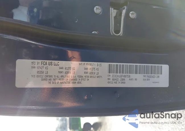 2C3CDXJG3FH867536: 44493011