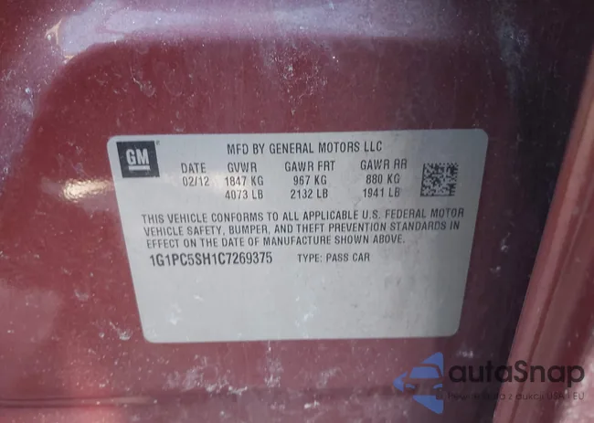 1G1PC5SH1C7269375: 44493030