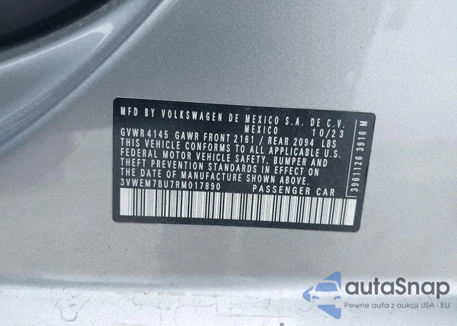 3VWEM7BU7RM017890: 44493045