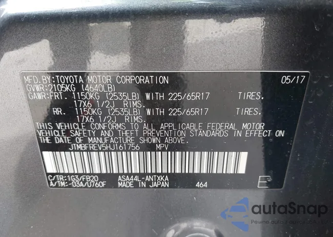 JTMBFREV5HJ161756: 44493078