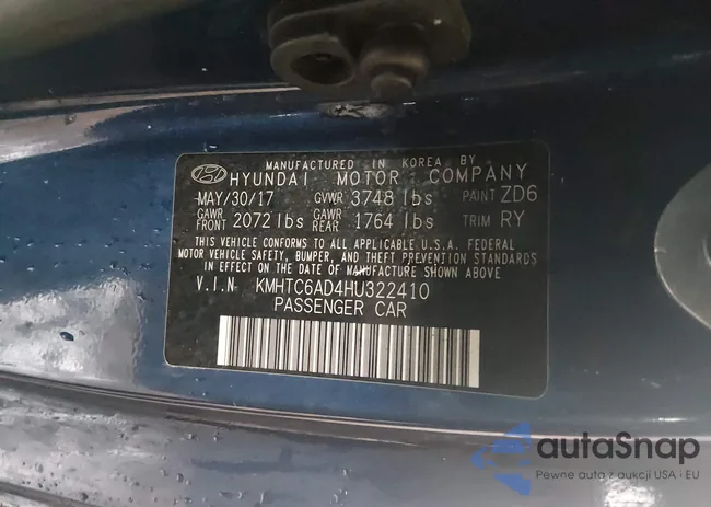 KMHTC6AD4HU322410: 44493203