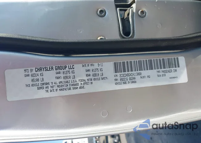 2C3CDXBGXCH113060: 44492378