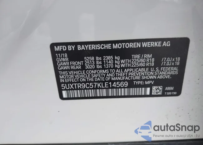 5UXTR9C57KLE14569: 44492568