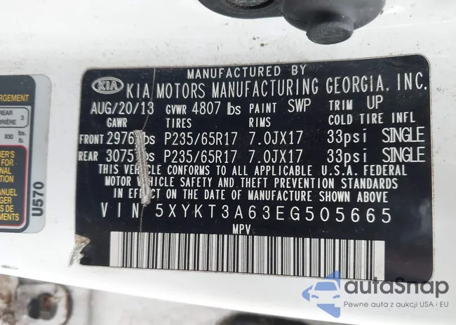 5XYKT3A63EG505665: 44492595