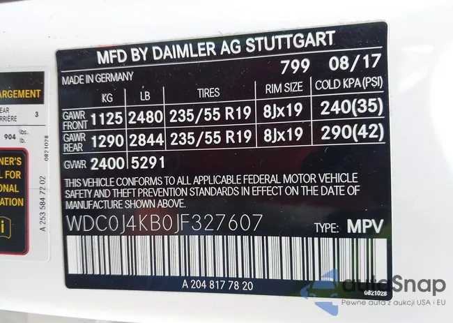 WDC0J4KB0JF327607: 44493843