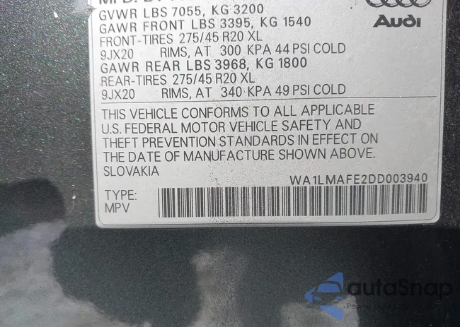 WA1LMAFE2DD003940: 44493946