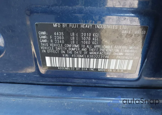 4S3BMCL63B3223746: 44494189