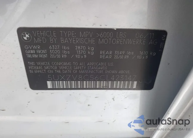 5UXZV8C56CL423147: 44494254