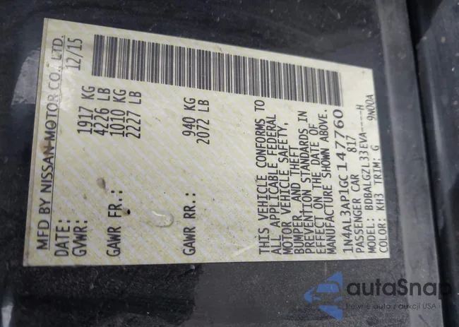 1N4AL3AP1GC147760: 44493326