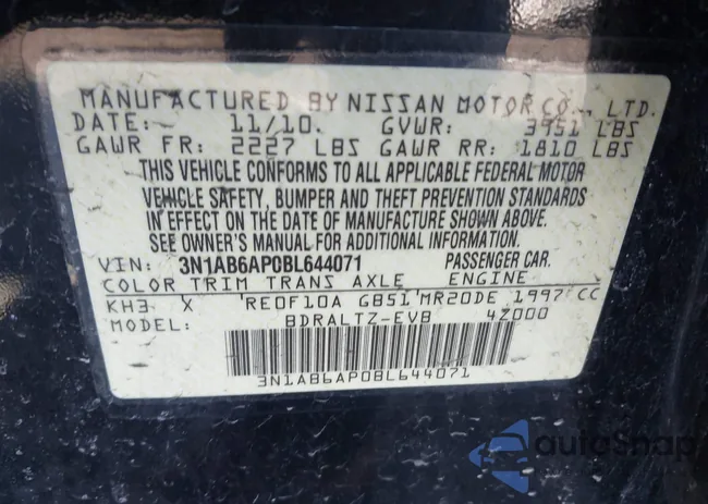 3N1AB6AP0BL644071: 44493337