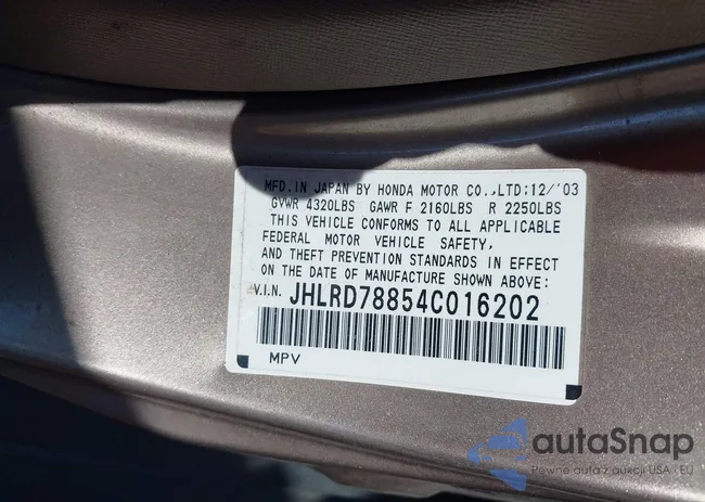 JHLRD78854C016202: 44493348