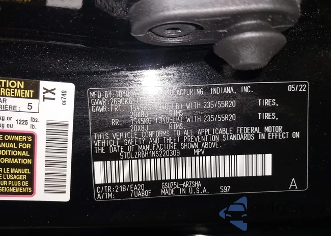 5TDLZRBH1NS220309: 44493353