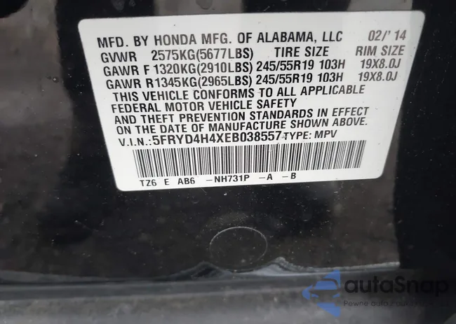 5FRYD4H4XEB038557: 44493372