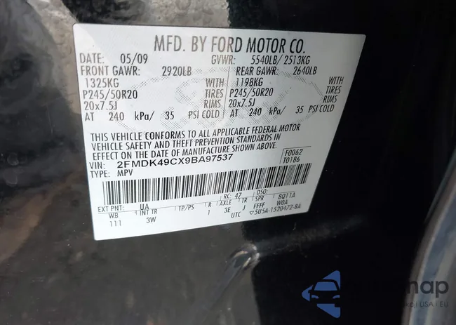 2FMDK49CX9BA97537: 44493536