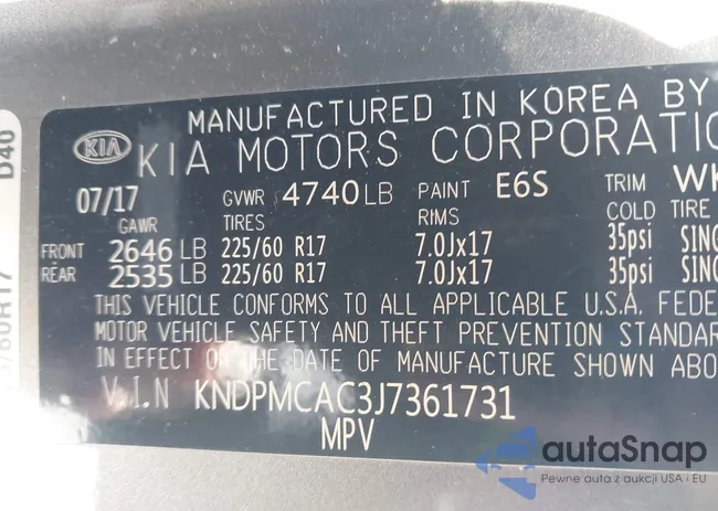 KNDPMCAC3J7361731: 44494832