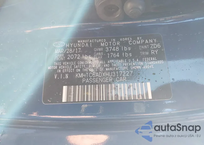 KMHTC6ADXHU317227: 44494938