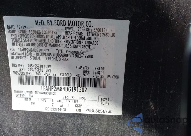 1FAHP2M84DG191502: 44495034