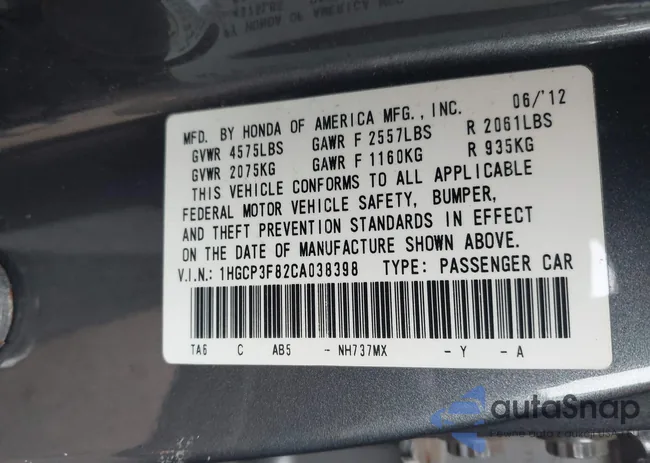 1HGCP3F82CA038398: 44495075