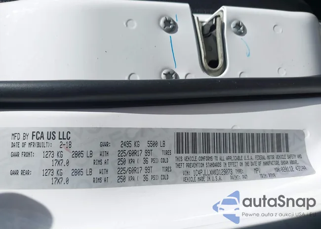 1C4PJLLXXKD129073: 44495209