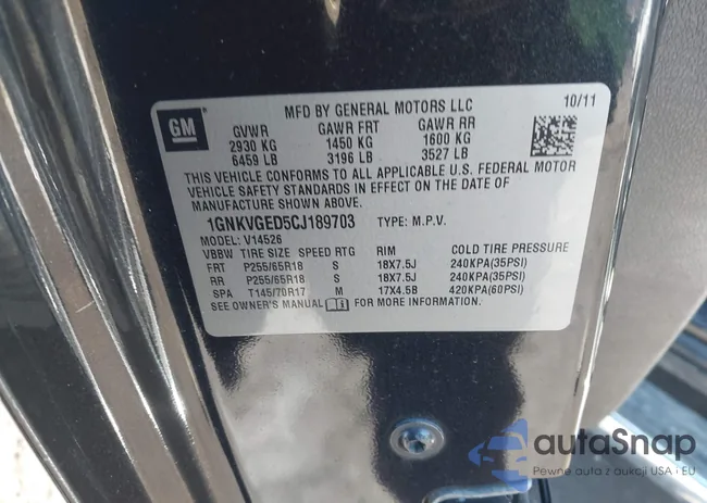 1GNKVGED5CJ189703: 44494282