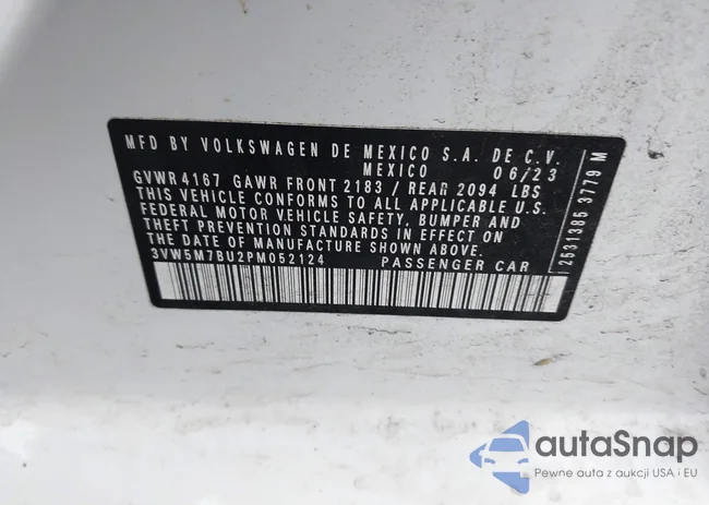 3VW5M7BU2PM052124: 44494377