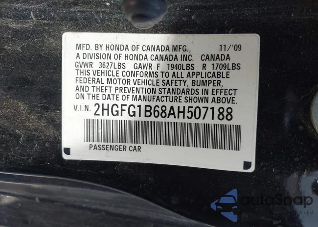 2HGFG1B68AH507188: 44494426