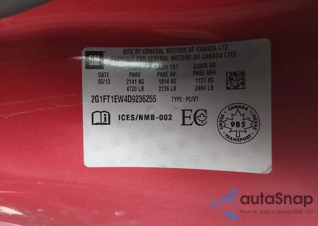 2G1FT1EW4D9236255: 44494430