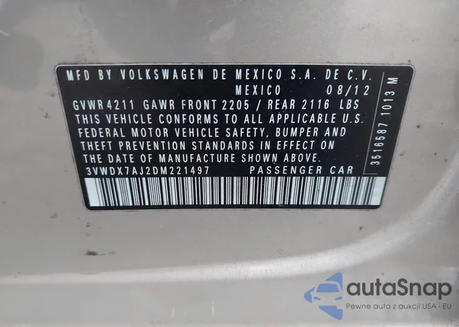 3VWDX7AJ2DM221497: 44494445