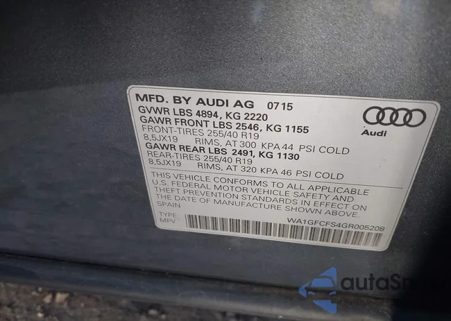 WA1GFCFS4GR005208: 44495895