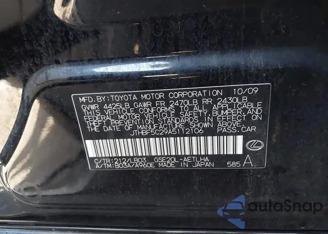 JTHBF5C29A5112106: 44495948