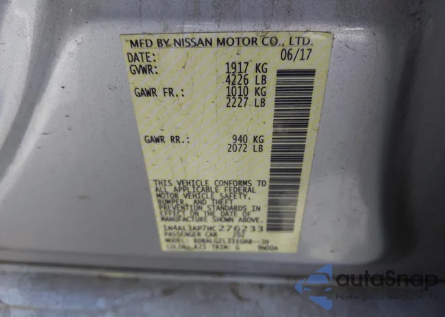 1N4AL3AP7HC276233: 44495958