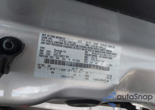 1FADP5CU8EL511122: 44495983